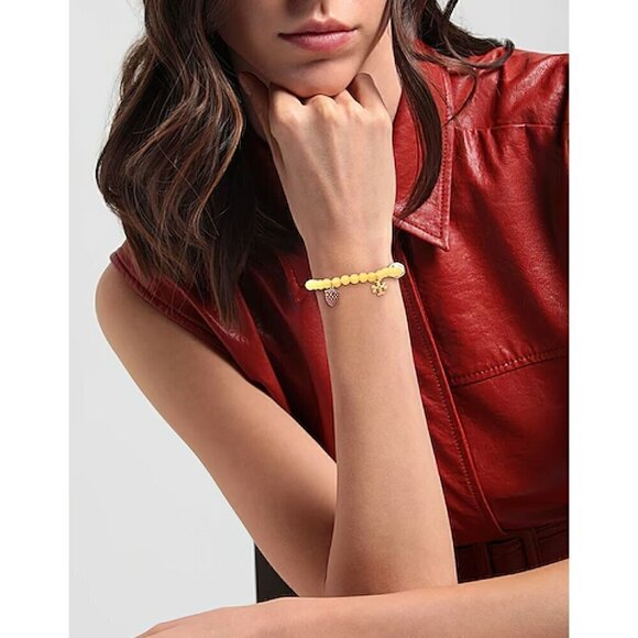 Tory Burch Jewelry - Tory Burch Women's Roxanne Beaded Tassel Bracelet Yellow OS